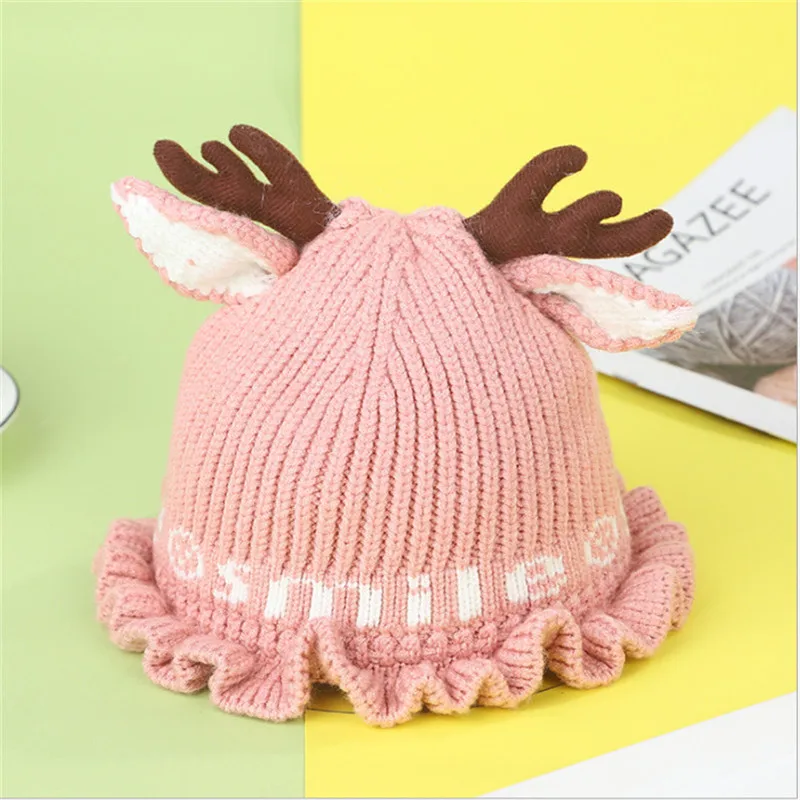 Милая мультяшная вязаная крючком теплая шапка-ведро шапки для новорожденных