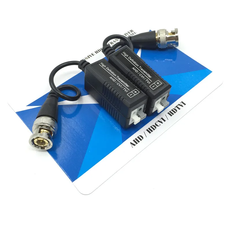 

HD CCTV Via Twisted Pairs Adapter 720P HD CVI/TVI/AHD Passive Video Balun Male BNC To UTP Cat5/5e/6 Network Camera