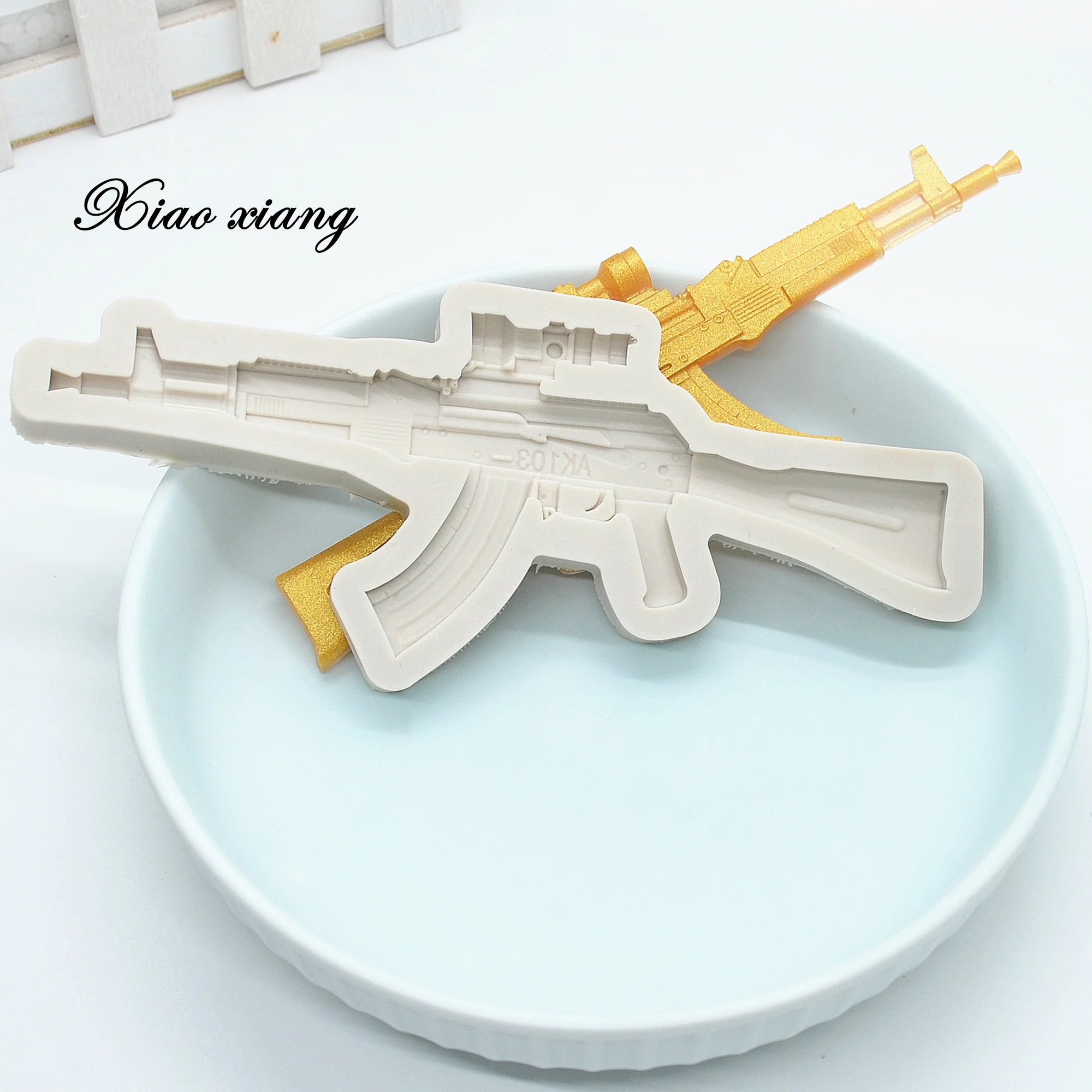 3D пистолет Luyou AK47 из силиконовой смолы формы для помадки инструменты украшения