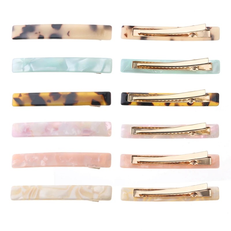 Оптовая цена китайская фабрика заколки зажимы для волос блестящие акриловые