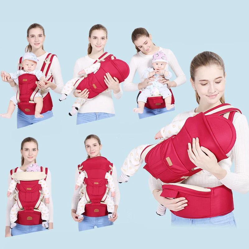 QINHU 0-48 м, эргономичный слинг для лица, обхват талии, красный, розовый, няня, мягкое сиденье, Детская слинг, обертывание для путешествий