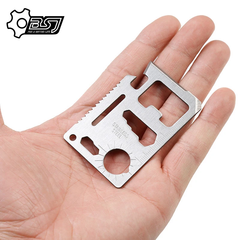 

11 In 1 Outdoor Multifunction Credit Card Knife Survival Camping Hunting Tactical Knife Utility Hand Tools Pocket Multitool Card