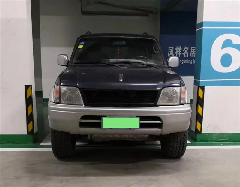 Используется для toyota land cruiser prado Racing Grills 1996-2002 год углеродного волокна LC90 LC95 3400 2700 решетка крышка аксессуары