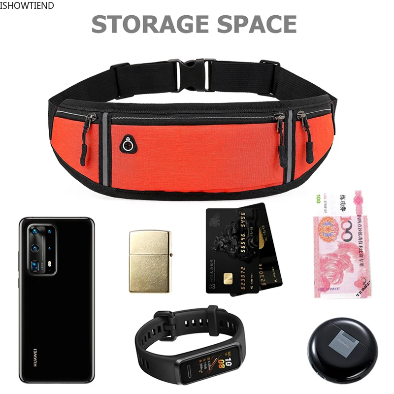 

Fashion Running Mobile Phone Bag Multifunctional Sports Bags Riding Motorcycle Equipment Thin Invisible Belt Fitness Waist Pack