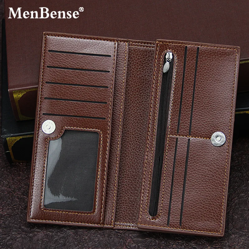 Vintage MenBense Men's Long Wallets Pu Leather Letter Print Hasp Money Bag Card Holder Coin Change Pocket Walets Clutch Handbag
