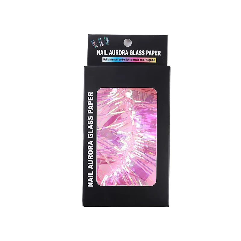 

Irregular Broken Aurora Mirror Effect Nail Art Foil Glass Paper Colorful Shimmer Nail Sticker Manicure Decoration Decal F670
