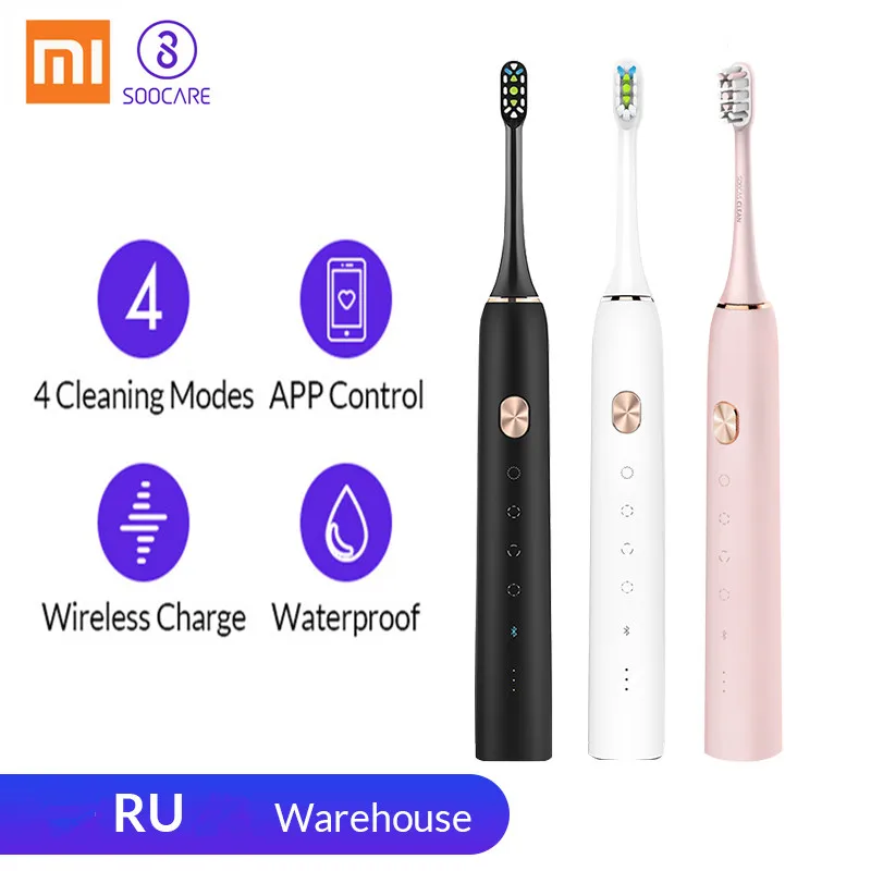 11 Soocas X3 электрическая зубная щетка Mi Home Soocare Водонепроницаемая USB быстрая перезаряжаемая звуковая зубная щетка с дистанционным управлением