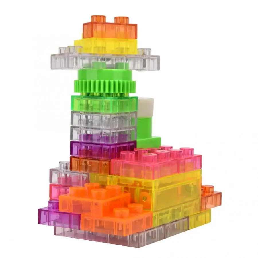 42 шт. Детский Электронный конструктор с подсветильник кой|Блочные конструкторы| |