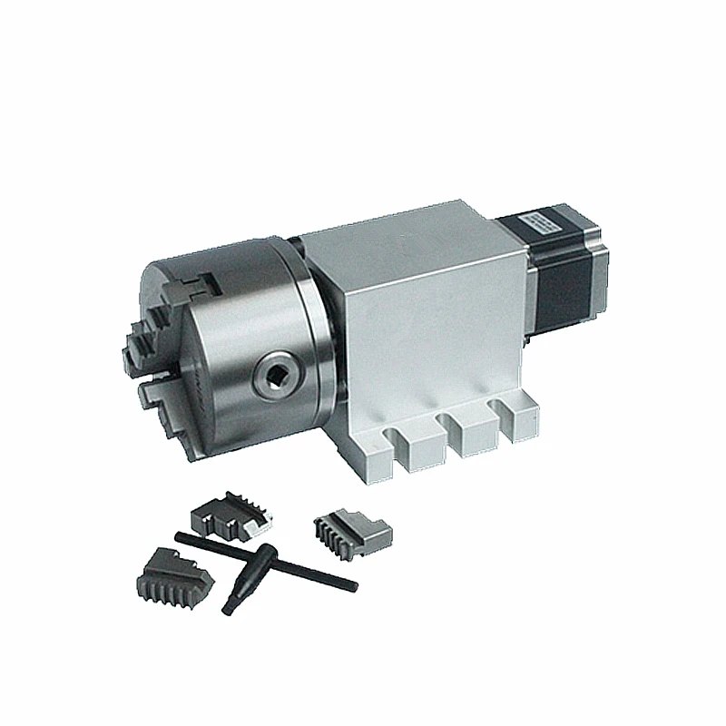

Harmonic Drive Reducer 3 4 Jaw 80mm 100mm Chuck CNC 4th Axis Rotary Axis Speed Reducing Ratio 50:1 for Milling Machine