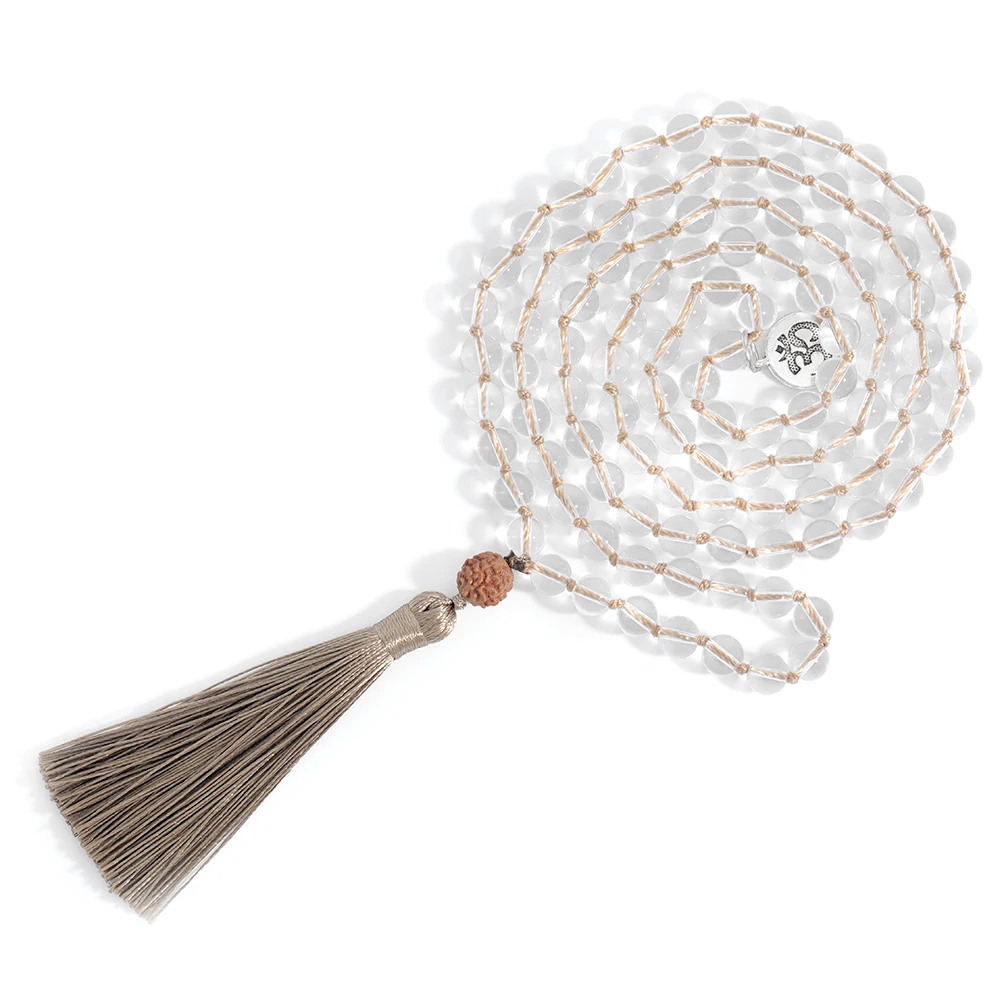 8 мм со стразами и кристаллами белого цвета 108 мала ручной завязывают длинное