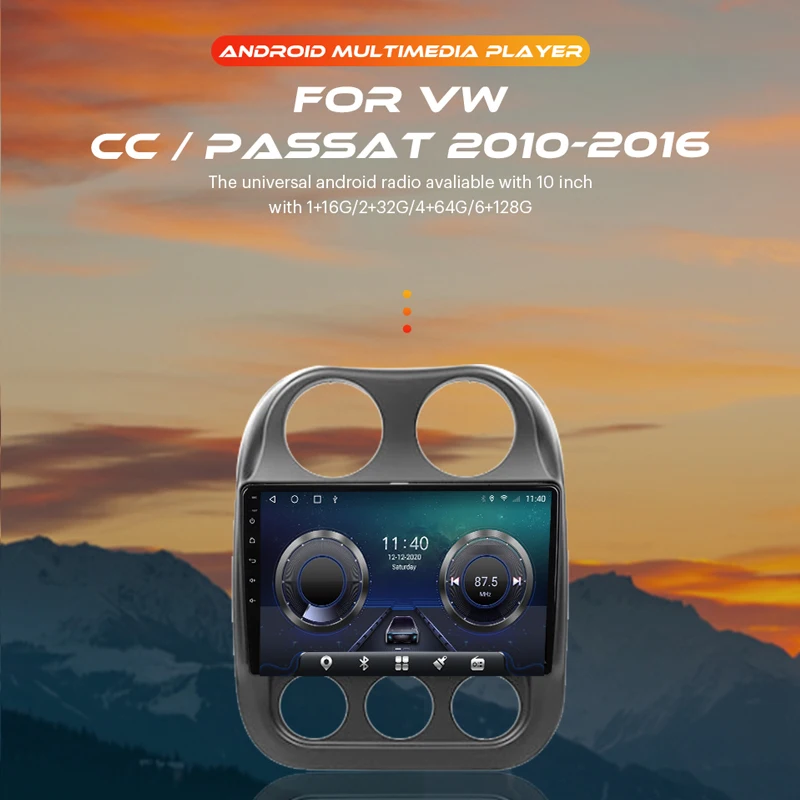 Автомагнитола AKAMATE для JEEP COMPASS 2010-2015 мультимедийный проигрыватель 2 Din с экраном 10