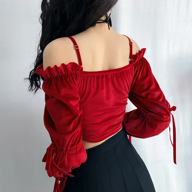 Женские короткие топы 2020 летние сексуальные пляжные с рукавами-фонариками и