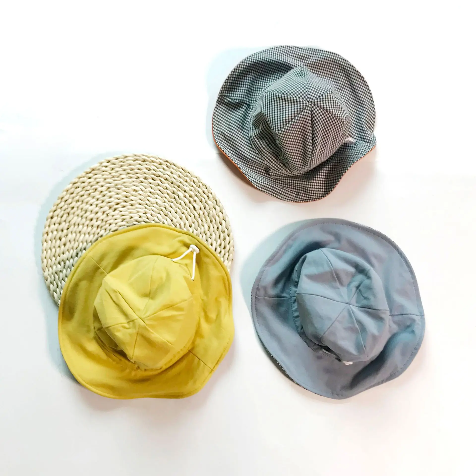 Шапка для рыбалки в Корейском стиле мальчиков и девочек модная двухсторонняя