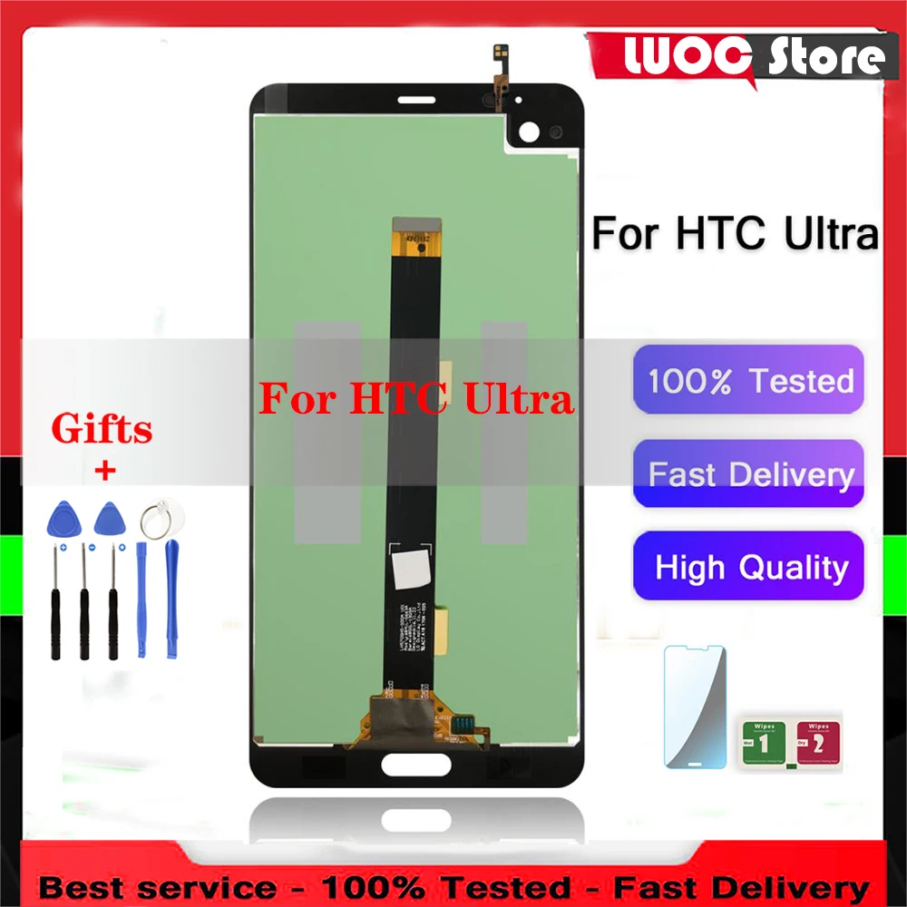 

5.7" New High Quality Super LCD Display For HTC U Ultra Touch Panel Digitizer Screen Parts For HTC U Ultra Sensor Assembly