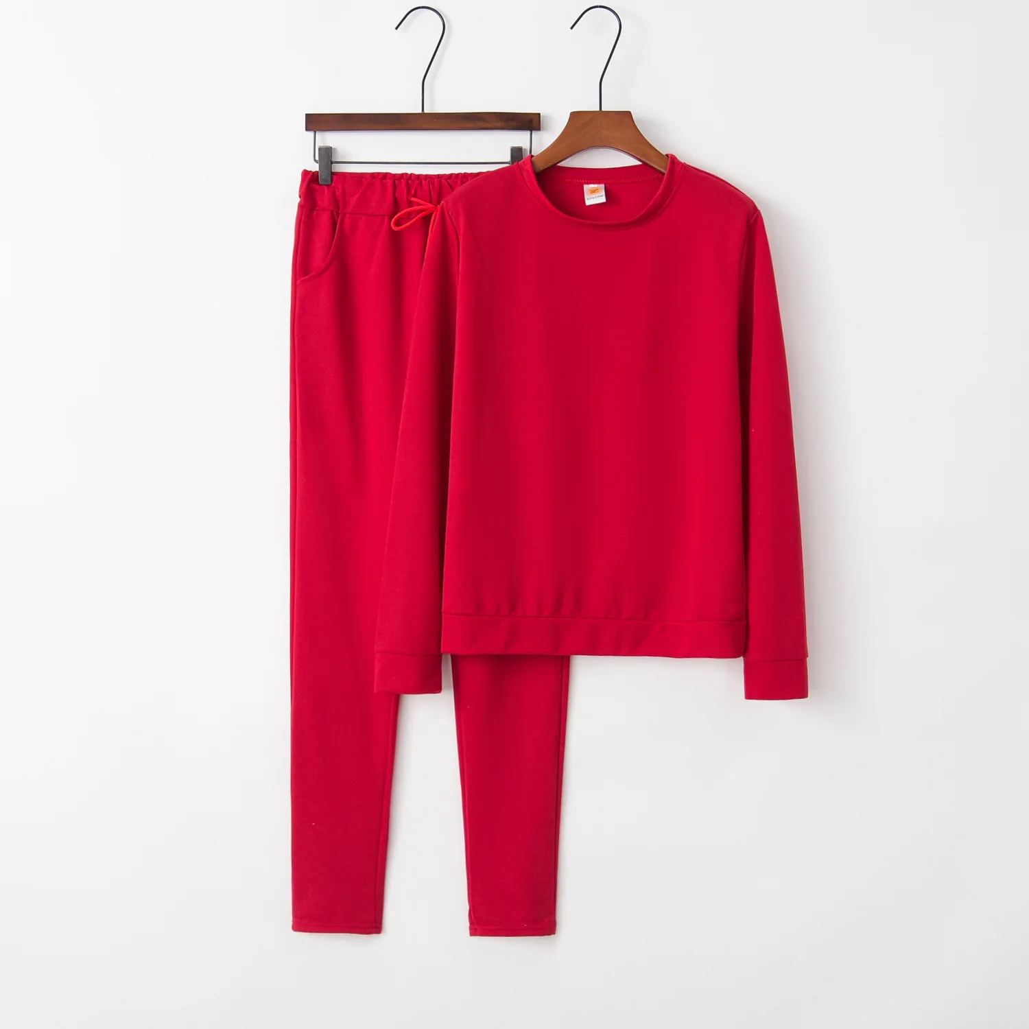 Женский однотонный спортивный костюм теплый из двух предметов толстовка новинка