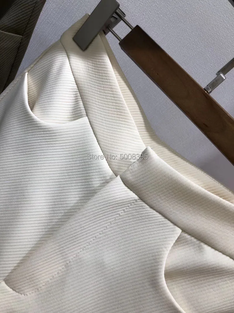 Высокое качество! Кремовый хаки Novara Twill Брюки витой шов Высокая талия Модные свободные брюки женские 2019FW горячая распродажа