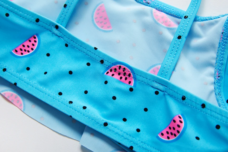 Новинка 2019 купальник для девочек с оборками Танкини арбузами костюмы женский