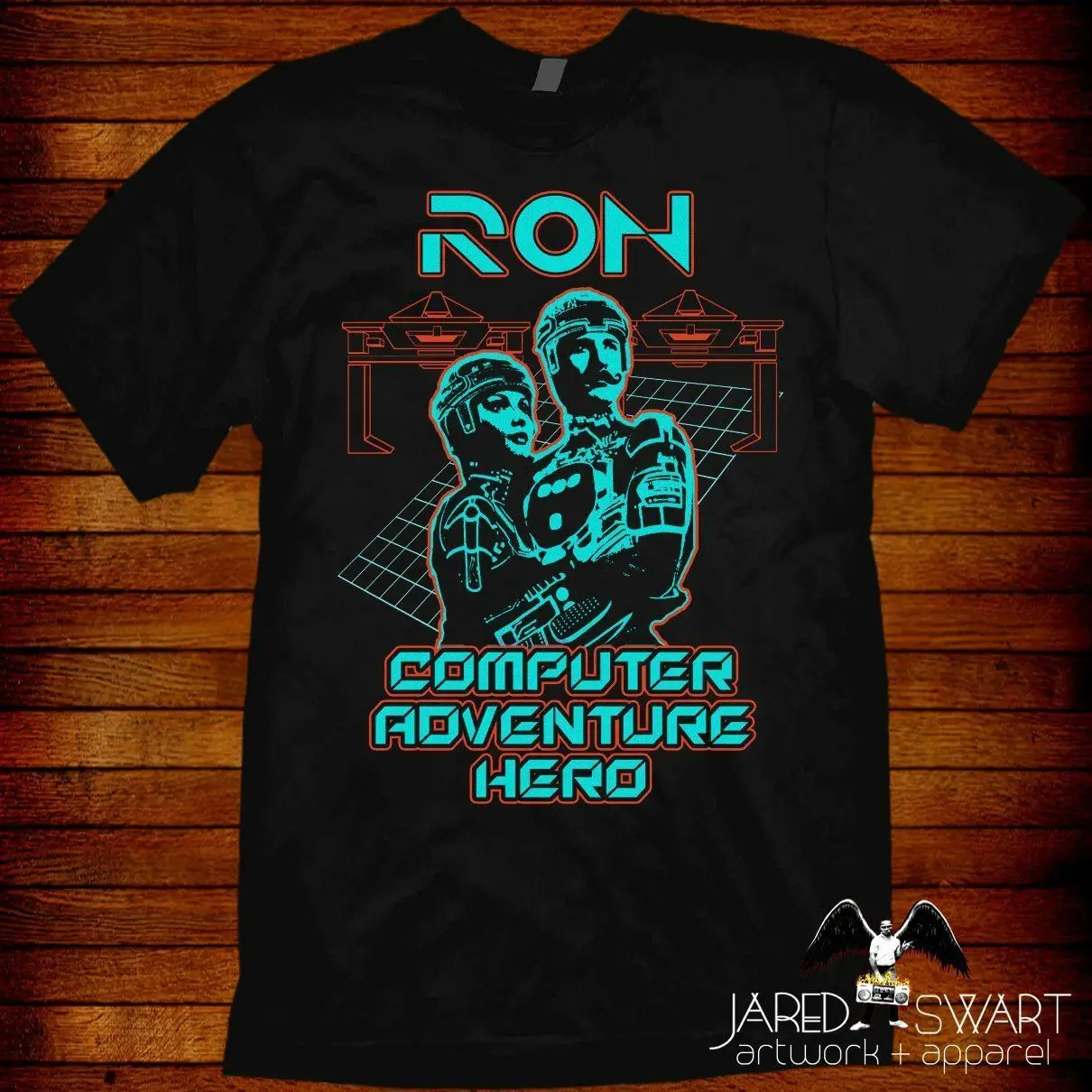 

Tron Parody T-shirt Ron Computer Adventure Hero
