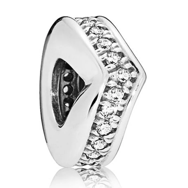 _ Серебряная бусина-Шарм с бабочкой сердечком браслетом Pvae вдохновение