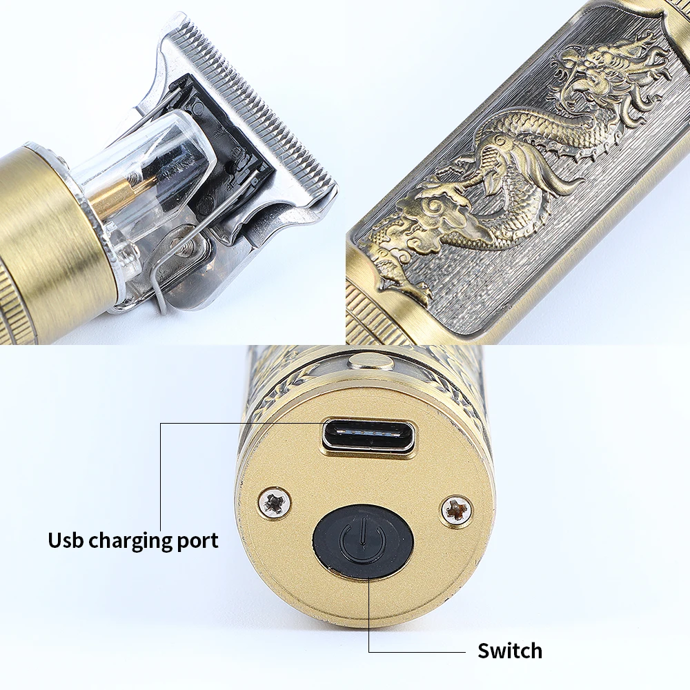 USB машинка для стрижки триммер Для мужчин борода электрическая бритва машина с