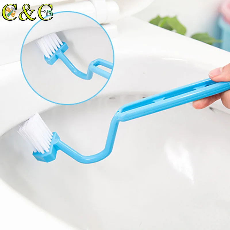 Портативная щетка для унитаза скруббер v тип чистящая изогнутая чаша ручка