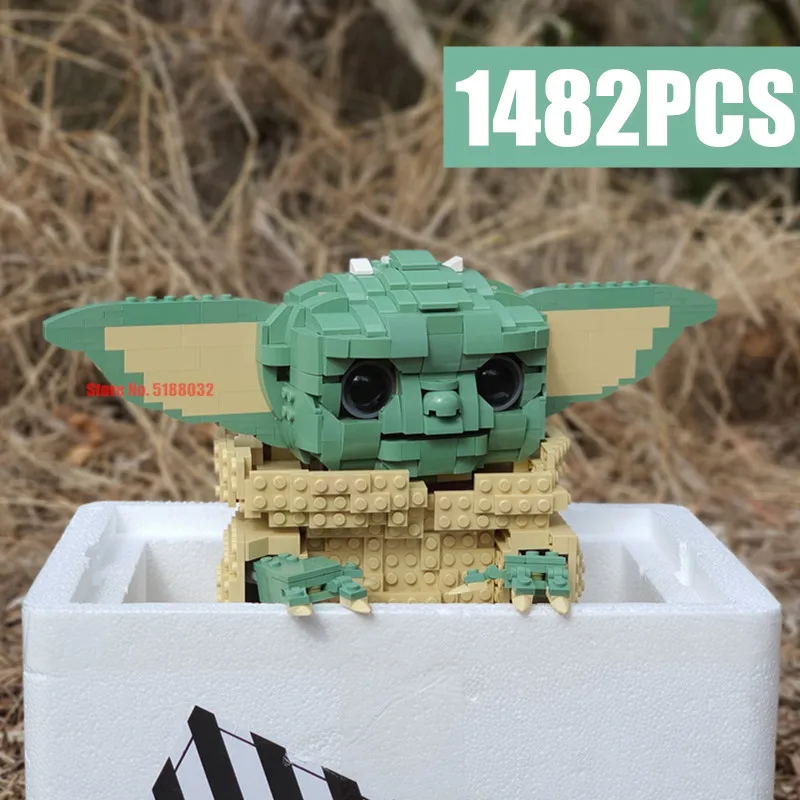 

New 1482PCS Star Space Series Wars Baby Mandalorianis Yodaed MOC 75255 Building Block Bricks Kid Toys Gifts Diy Toys Christmas