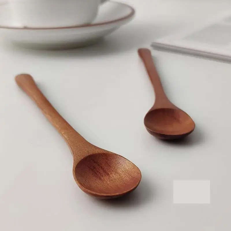 

1pc 14.5*2.4cm Long Handle Simple Delicate Coffee Spoon Red Mixing Yogurt Small Seasoning Spoon Coffee Accessories