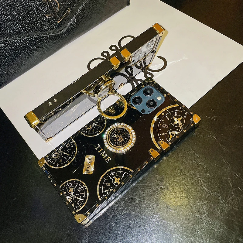 luxury time pattern phone case for xiaomi mi cc 9 10 10t 11t 11 lite poco x3 fn c3 f2 pro mi note 10 pro bling ring holder cover free global shipping