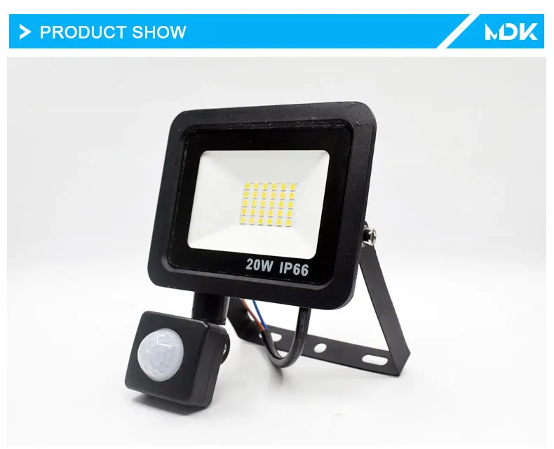 10W 20W 30W 50W 100W Светодиодный прожектор светильник с регулируемой PIR Сенсор SMD 2835 потолочные светильник уличный светильник ing для улицы, площади