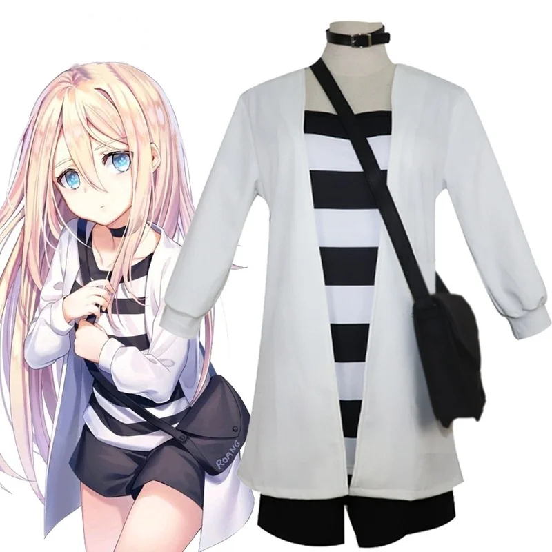 

Angels of Death Rachel Gardner Cosplay Costume Ray Bag Wig Full Set Costume Women Halloween Party Outfit