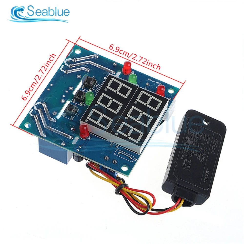 

AC/DC 12V 24V Temperature Humidity Controller Adjustable Thermometer Hygrometer Control Module With AM2301 Sensor
