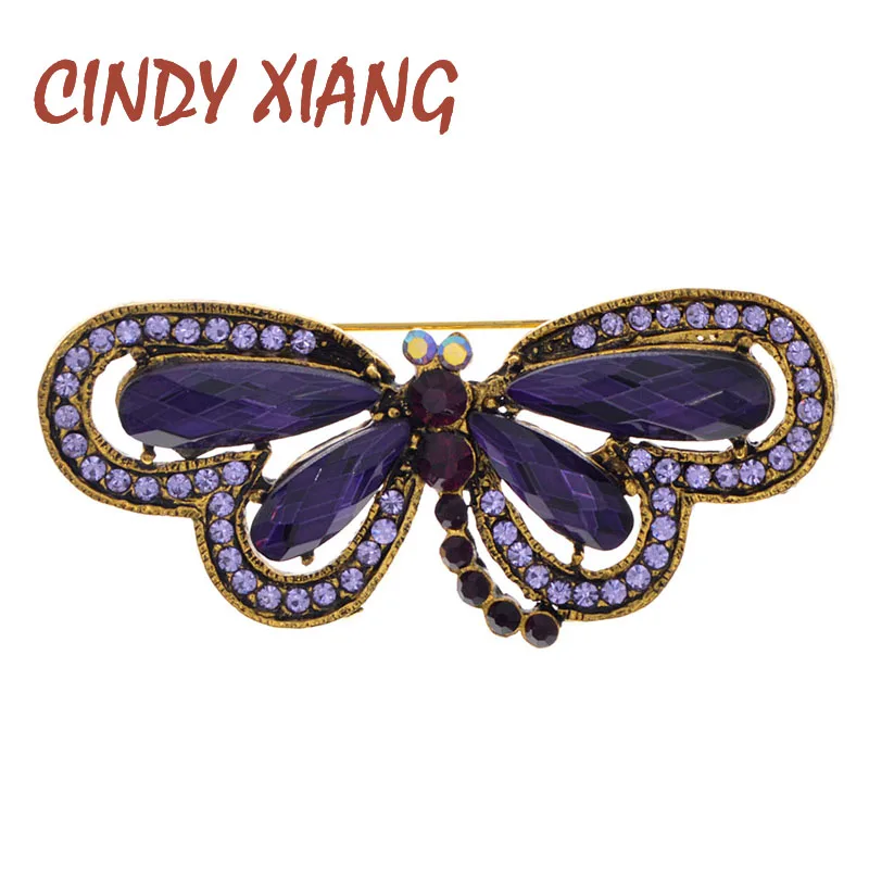 Женская Брошь в виде стрекозы CINDY XIANG Винтажная брошь форме насекомого