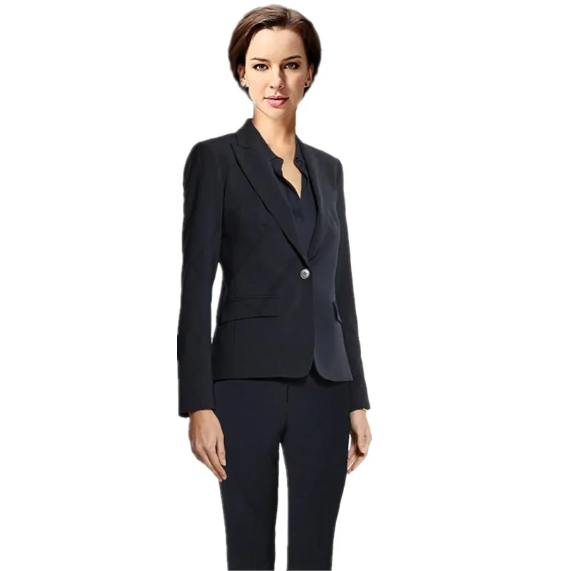 

Пиджак и брюки, женские деловые костюмы, двубортная Женская Офисная форма, Официальный вечерний костюм для выпусквечерние вечера, облегающ...