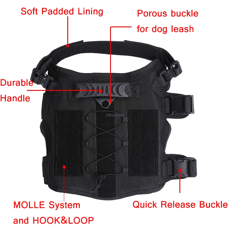 Тактический сервис поводок для собак Рабочая Военная Охота тренировочный жилет