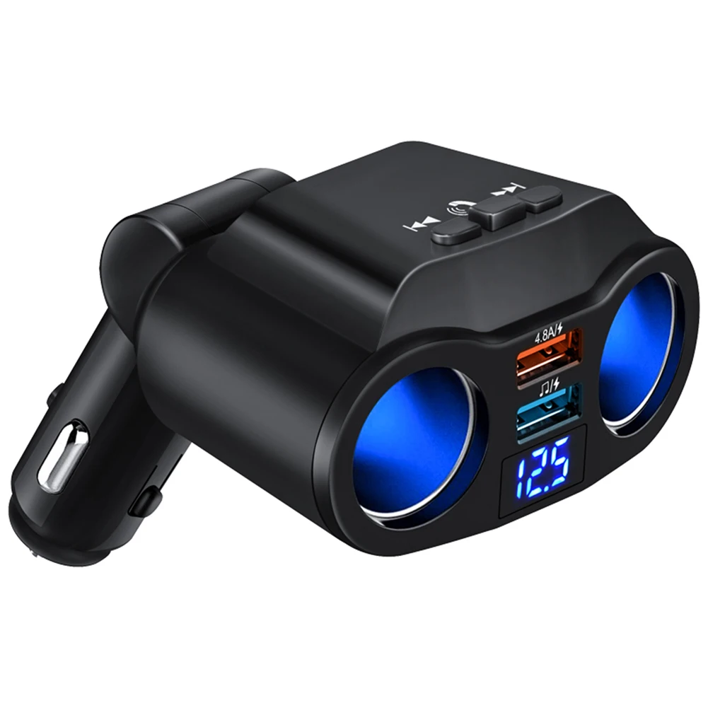 

New LED FM Transmitter Bluetooth-compatible 90W 12V/24V Car kit USB Car Charger USB Compatible USB Car Auto Charger