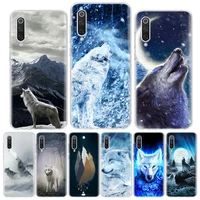 snow white blue eyes wolf phone case for xiaomi redmi note 11 10 pro max 9 8 7 11t 11s 11e 10s 9t 8t 9s 4g 5g 6 5 4 4x capa coqu