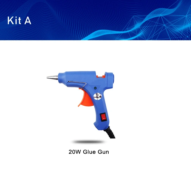 KIT 1 PROSTORMER высокотемпературный нагреватель расплава горячего клея пистолет горячего расплава клеевой пистолет ремонтный инструмент Тепловая пушка мини пистолет use7мм клеевые палочки дополнительная база - Цвет: KIT 1
