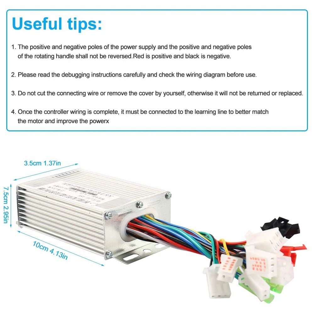 Регулятор скорости бесщеточного двигателя постоянного тока 36 В/48 В 350 Вт для