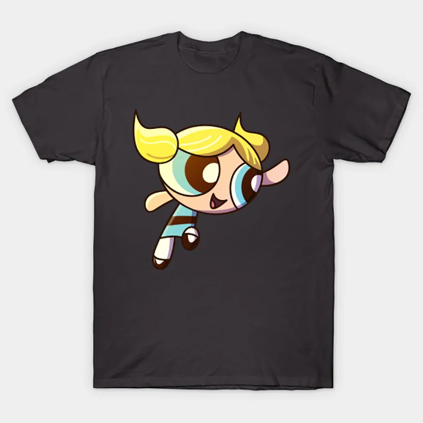 Темно-серый Power puff футболка с пузырьками power puff футболка для девочек для женщин и детей супергерой ppg woman power child puffgirls bubbles girl - Цвет: Темно-серый