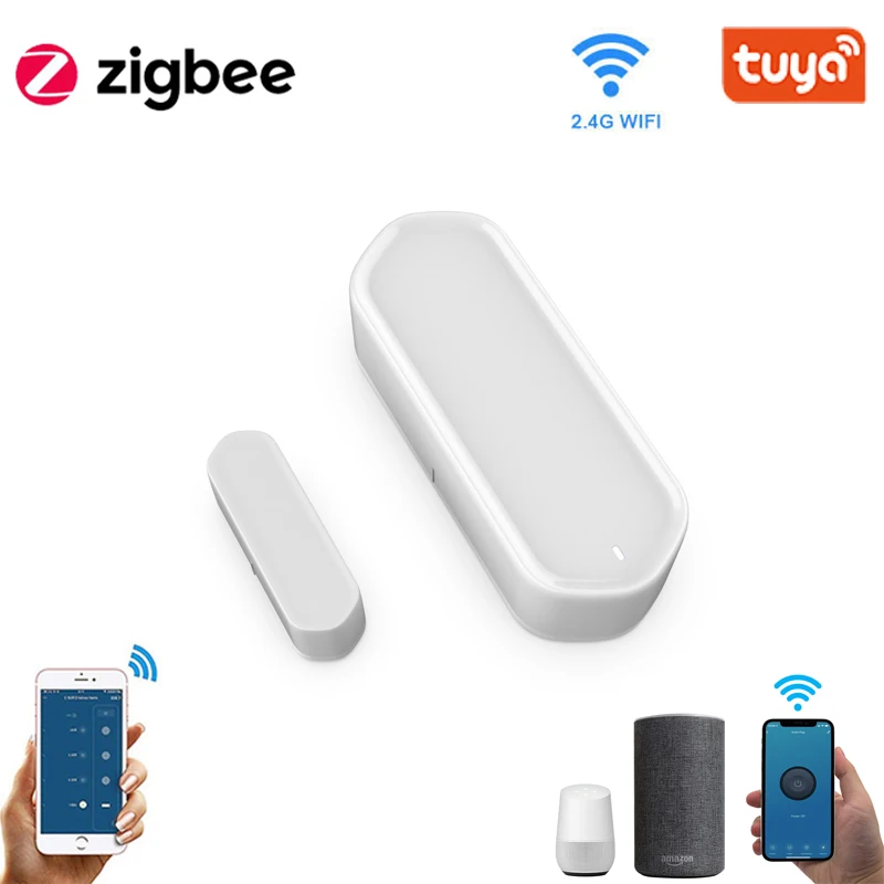 

Tuya Smart Life WiFi Door Sensor Door Open/Closed Detectors Magnetic Switch Window Sensor Home Security Alert Security Alarm