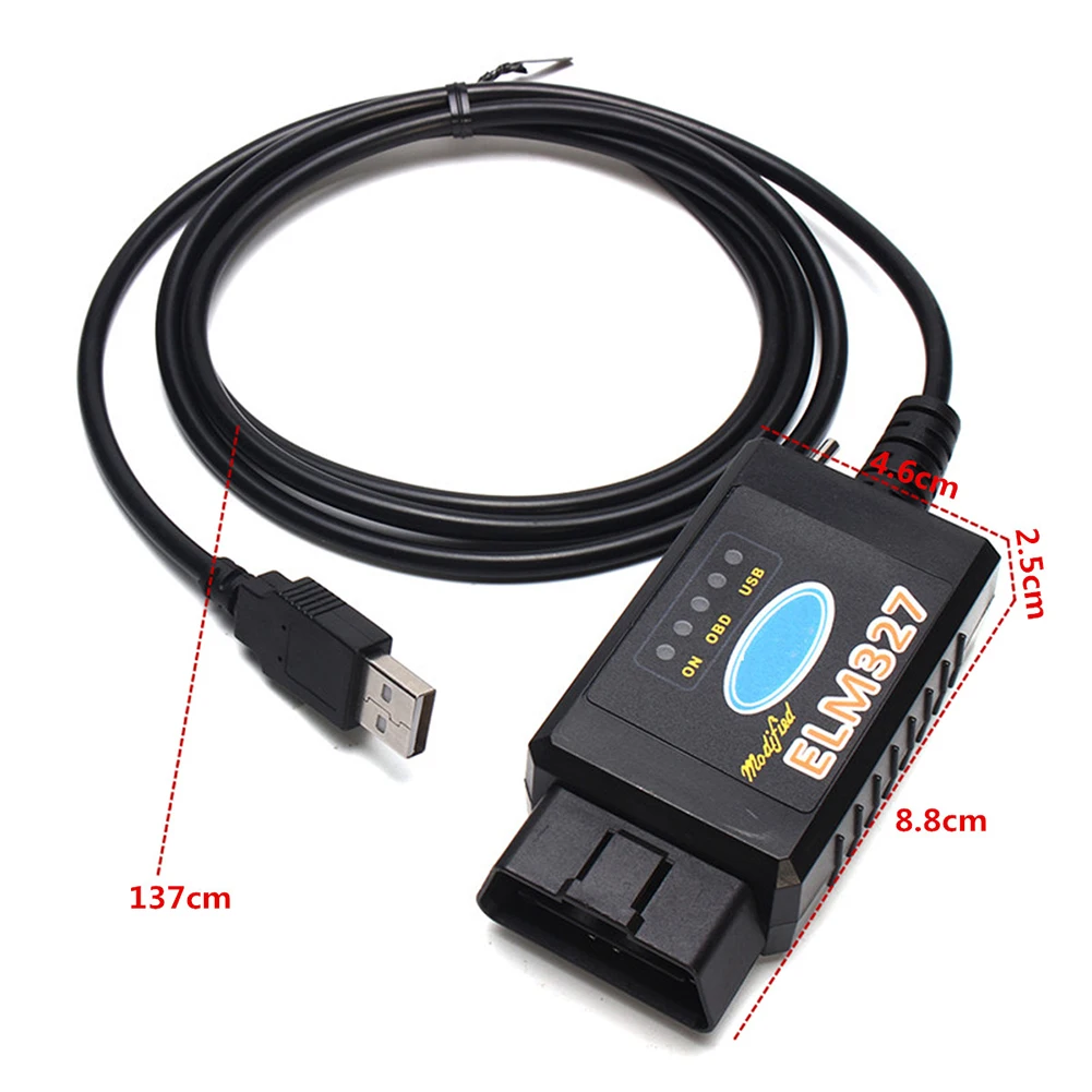 elm327 car diagnostic tool usb obd2 diagnostic scanner tool scanner troubleshooting for ford ms can hs can mazda free global shipping