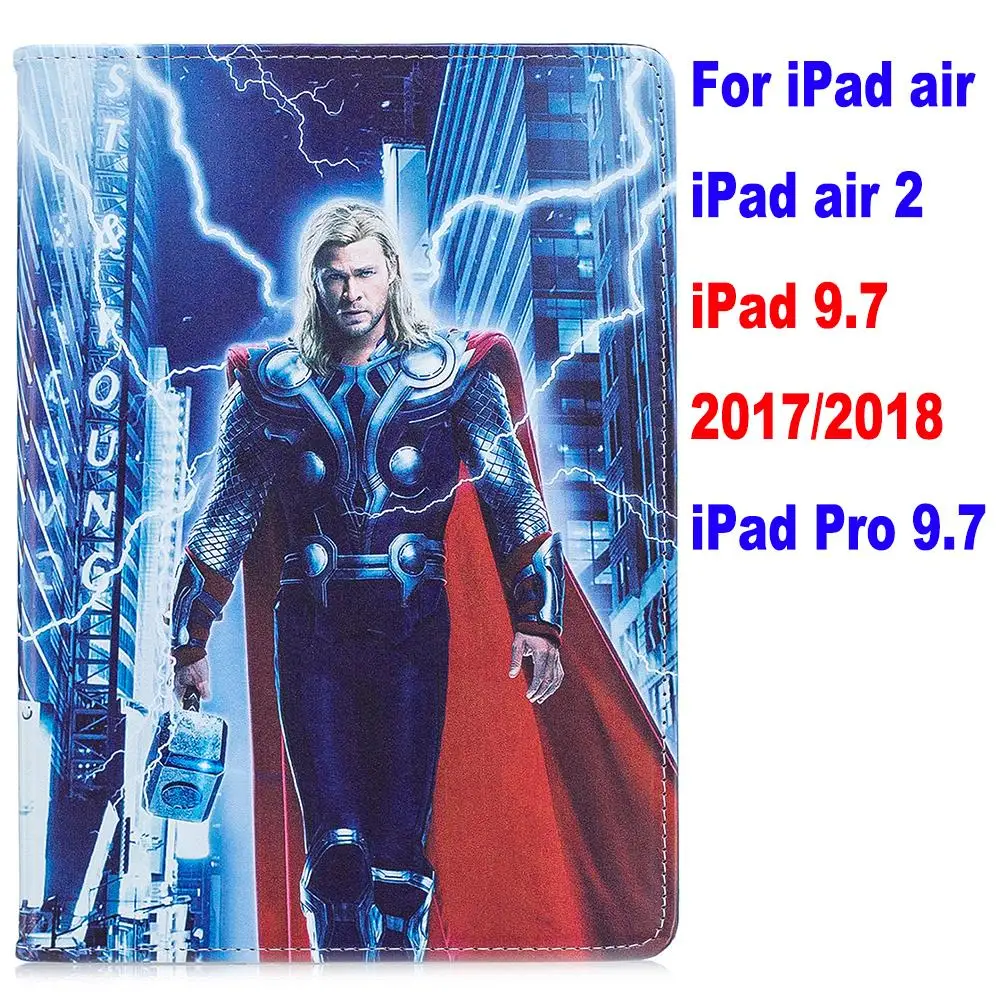 as photo Чехол для ipad 4 air 2 ipad 9,7 ipad mini 1/2/3/4/5 Pro Movie Marvel Мстители эндгейм Тор стенд coque capa Cover - Цвет: as photo