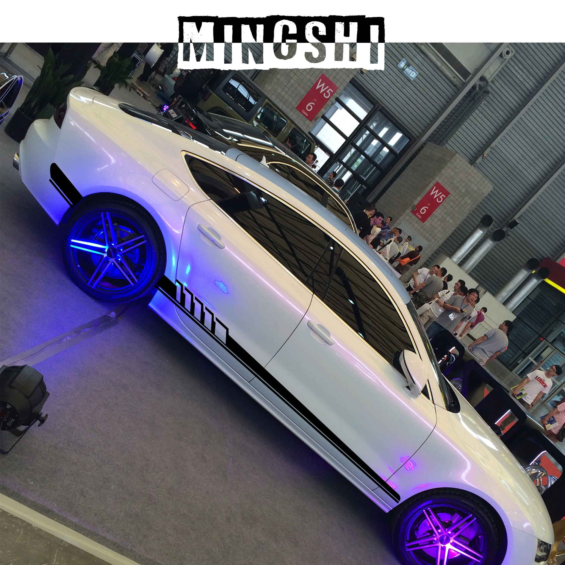 Автомобильные виниловые наклейки с боковыми полосками 2 шт. автомобильные