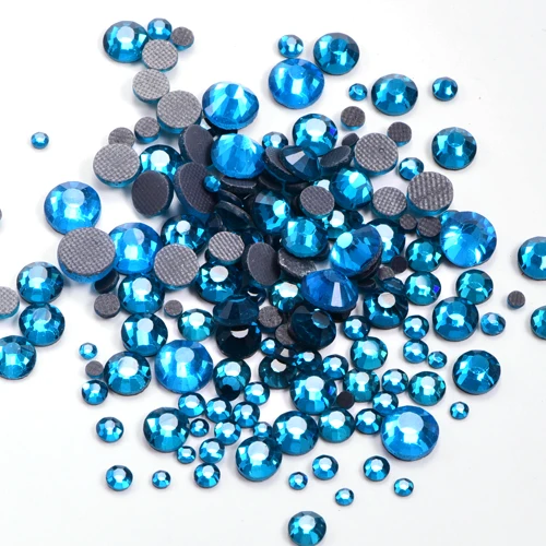 Aquamarine 1000 шт Разноцветные стразы DMC горячей фиксации с плоским основанием DMC горячей фиксации стразы DMC украшения для одежды E7082 - Цвет: Aquamarine