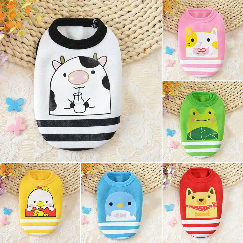

Cute Pet Vest Small Dog Cat Warm Vest Winter Fleece Cartoon Puppy Pet Short Sleeve Fashion Cat Dog Clothes Dog Sleeveless Shirt