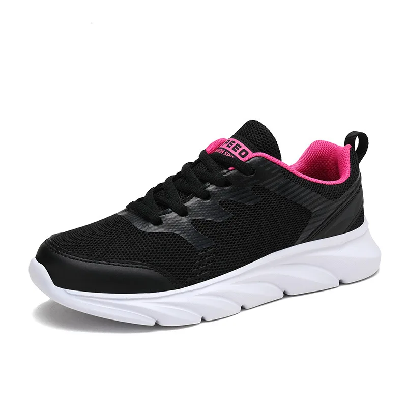 

Femme 2021 Outdoor Fashion Women Tennis Shoes Black Sneakers Jogging Walking Female Sport Shoe Tenis Feminino Big Size 42