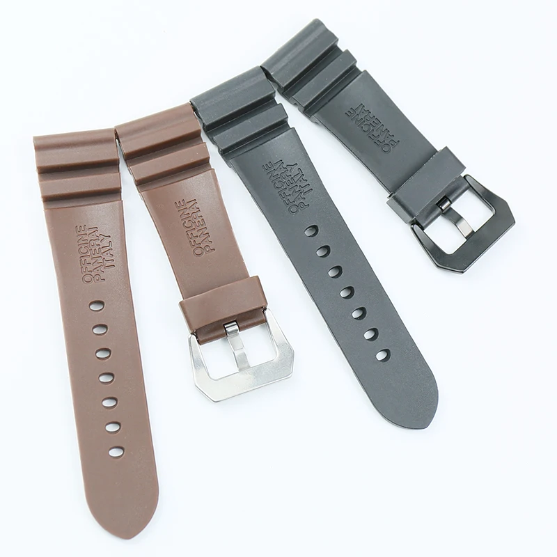Watch accessories pin buckle for Panerai lightning natural rubber silicone men's and women's sports strap with PAM351 111  26mm