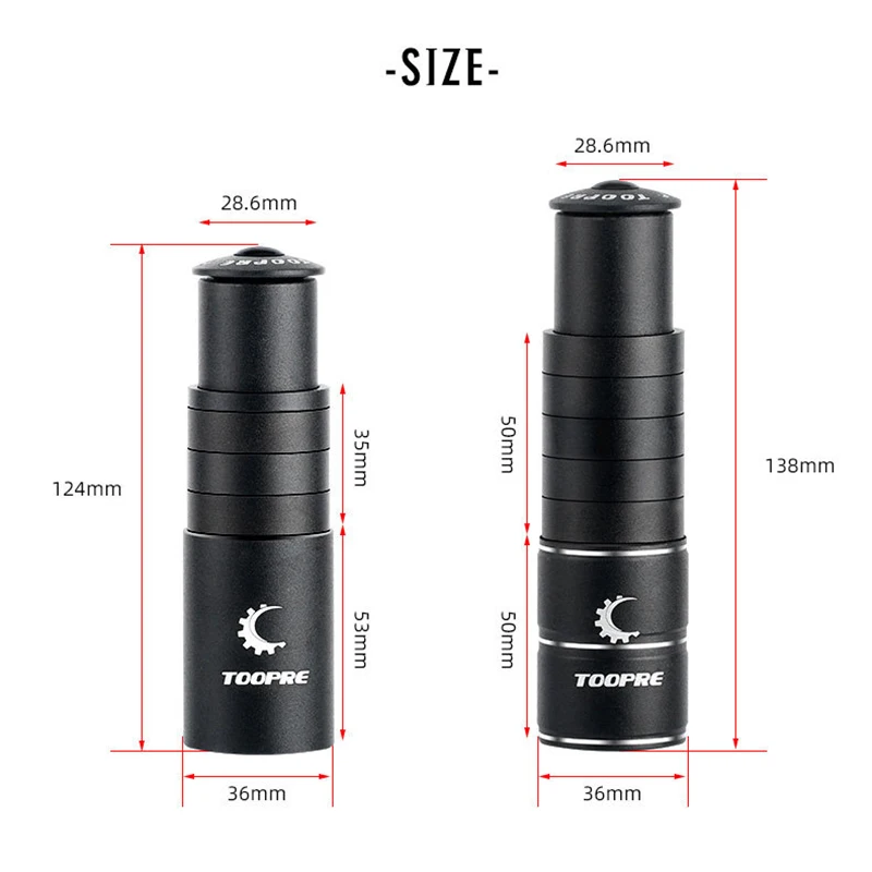 

Bicycle Fork Stem Height Extender Handlebar Rise Up Adapter Aluminum Alloy Height Spacer Cycle Accessories Bike Stem MTB Stem