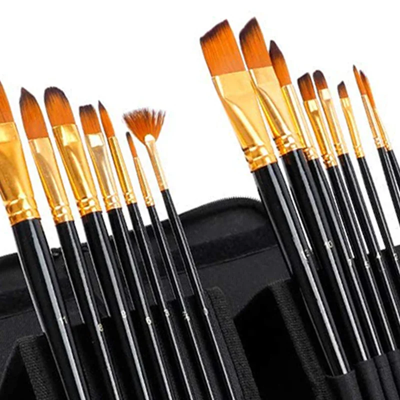 

Artist Paint Brush Set,18Pcs Paint Brushes Bonus Palette Knife Sponge for Acrylic, Oil and Gouache Painting