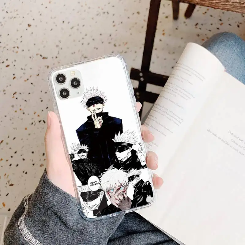 

Anime Jujutsu Kaisen fashion Phone Case Transparent for iPhone 11 12 mini pro XS MAX 8 7 6 6S Plus X 5S SE 2020 XR